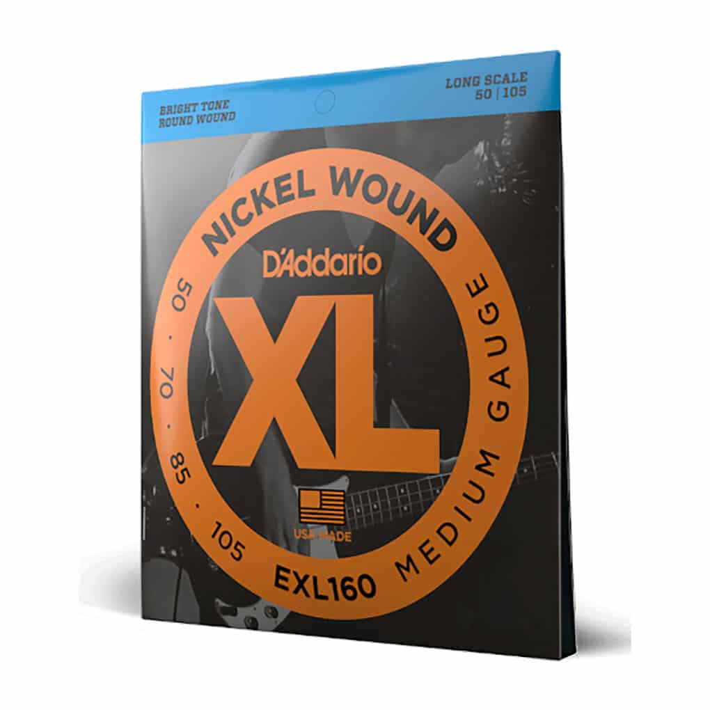 Bass Guitar Strings – D’Addario EXL160 – Long Scale – Nickel Wound – Medium – 50-105 2