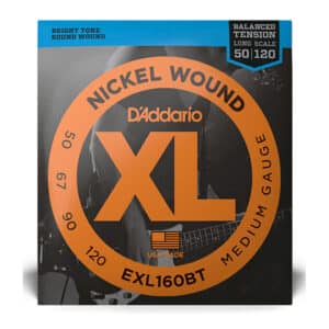 Bass Guitar Strings - D'Addario EXL160BT - Balanced Tension - Long Scale - Nickel Wound - Medium - 50-120