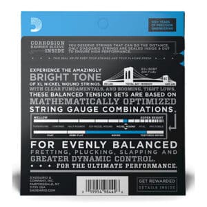 Bass Guitar Strings – D’Addario EXL160BT – Balanced Tension – Long Scale – Nickel Wound – Medium – 50-120 3