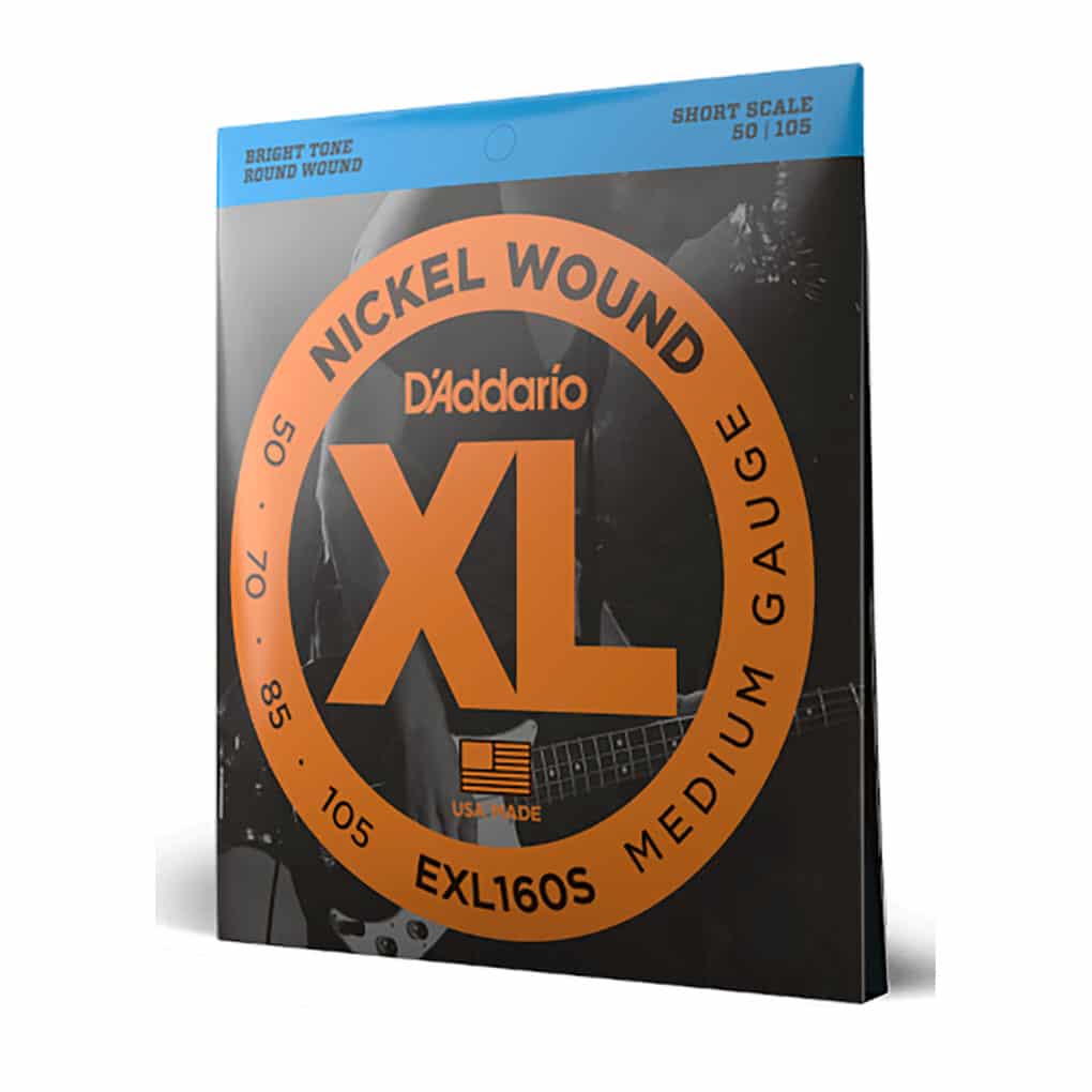 Bass Guitar Strings – D’Addario EXL160S – Short Scale – Nickel Wound – Medium – 50-105 2