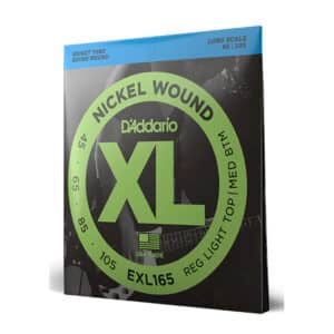 Bass Guitar Strings – D’Addario EXL165 – Long Scale – Nickel Wound – Regular Light Top/Medium Bottom – 45-105 2