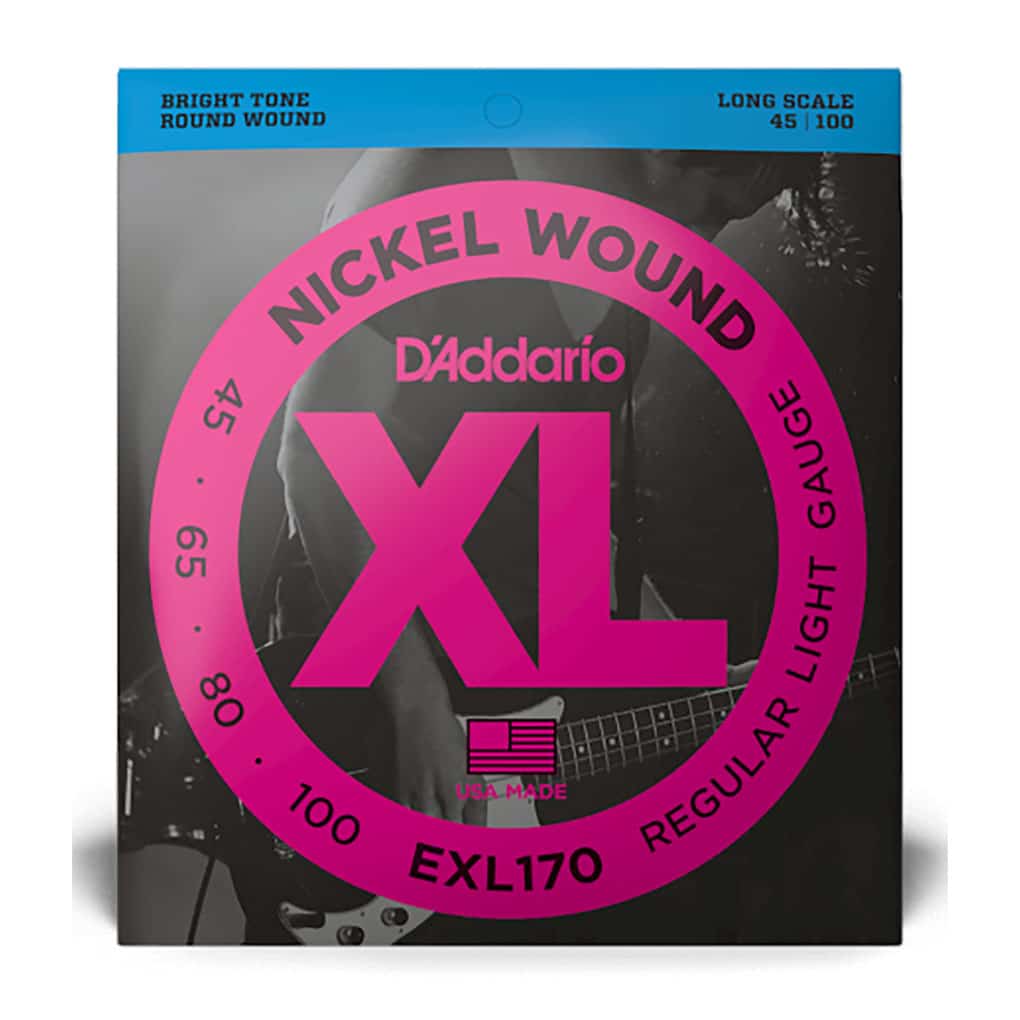 Bass Guitar Strings – D’Addario EXL170 – Long Scale – Nickel Wound – Regular Light – 45-100 1