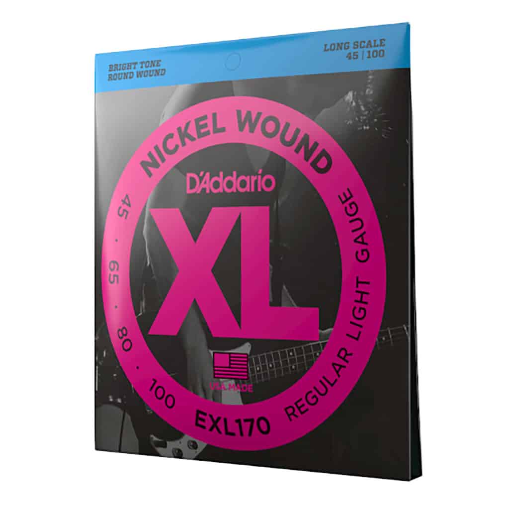 Bass Guitar Strings – D’Addario EXL170 – Long Scale – Nickel Wound – Regular Light – 45-100 2