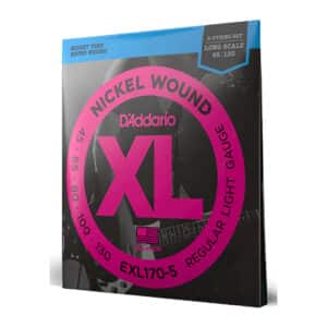 Bass Guitar Strings – D’Addario EXL170-5 – 5 String Set – Long Scale – Nickel Wound – Regular Light – 45-130 2