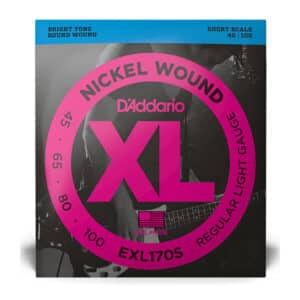 Bass Guitar Strings - D'Addario EXL170S - Short Scale - Nickel Wound - Regular Light - 45-100