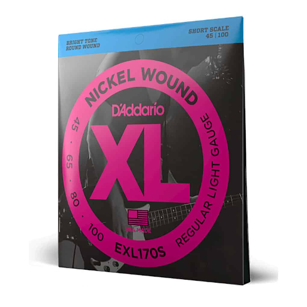 Bass Guitar Strings – D’Addario EXL170S – Short Scale – Nickel Wound – Regular Light – 45-100 2