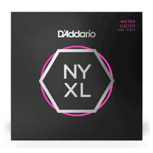 Bass Guitar Strings - D'Addario NYXL45100 - Long Scale - Nickel Wound - Regular Light - 45-100