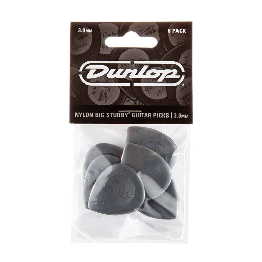 Dunlop Nylon Big Stubby Guitar Picks – Grey – 3