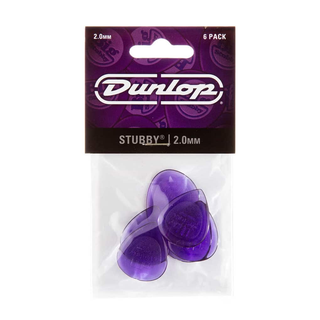 Dunlop Lexan Small Stubby Jazz Guitar Picks – Light Purple – 2