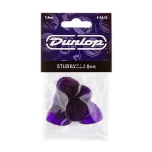 Dunlop Lexan Small Stubby Jazz Guitar Picks – Purple – 3