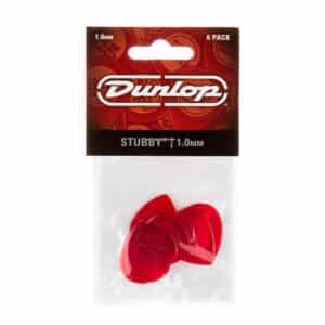 Dunlop Lexan Small Stubby Jazz Guitar Picks – Red – 1