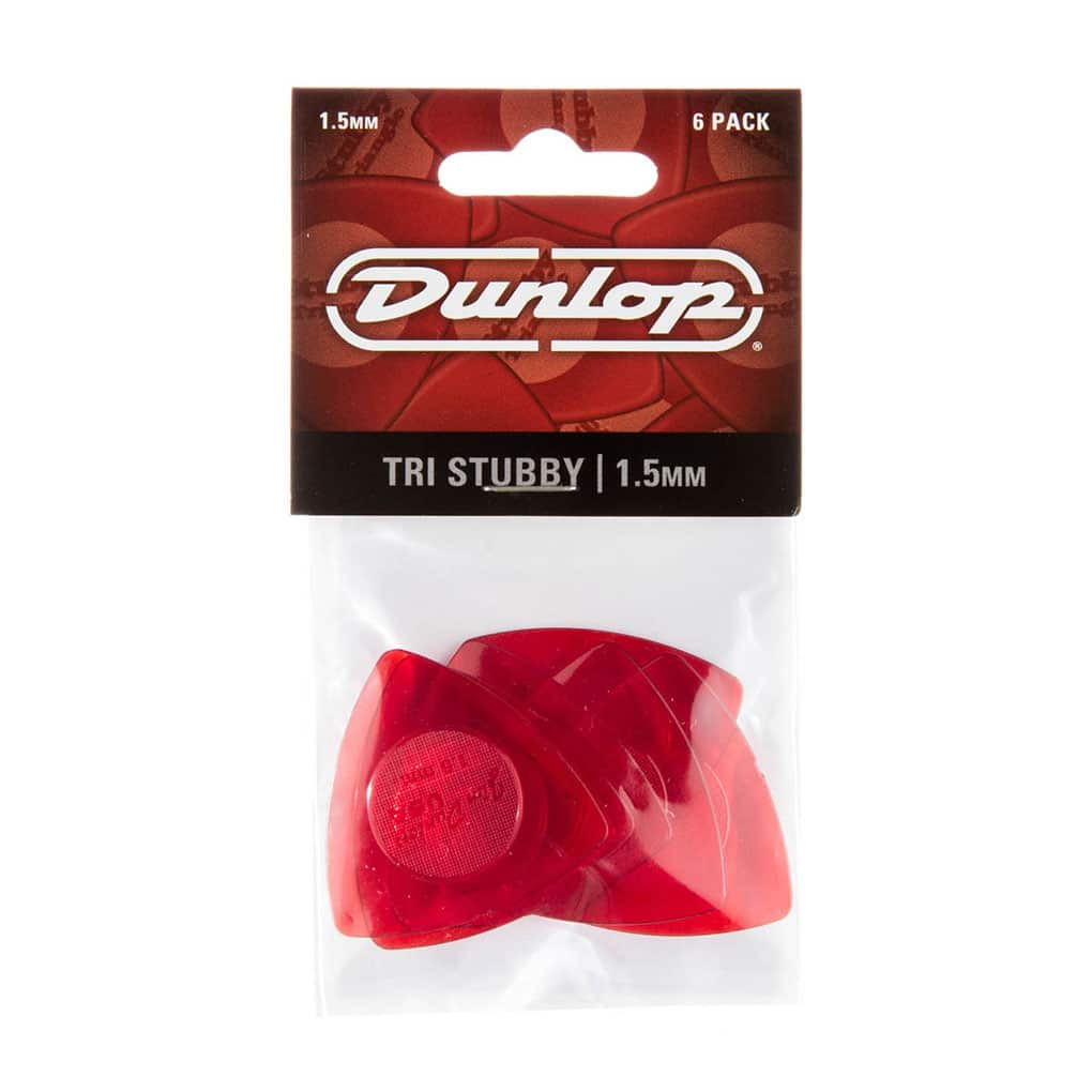 Dunlop Lexan Tri Stubby Guitar Picks – Red – 1