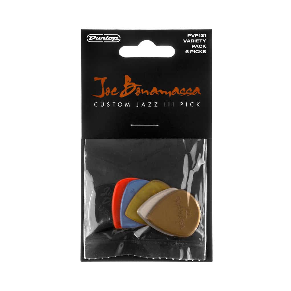 Dunlop – Variety Pack – Guitar Picks – Joe Bonamassa – Custom Jazz III – Assorted Colours – 6 Pack 1