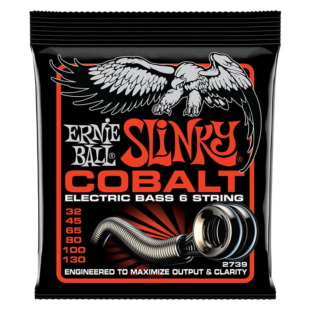 Bass Guitar Strings – Electric – Ernie Ball 2739 – 6-String – Cobalt – Slinky – 32-130 1