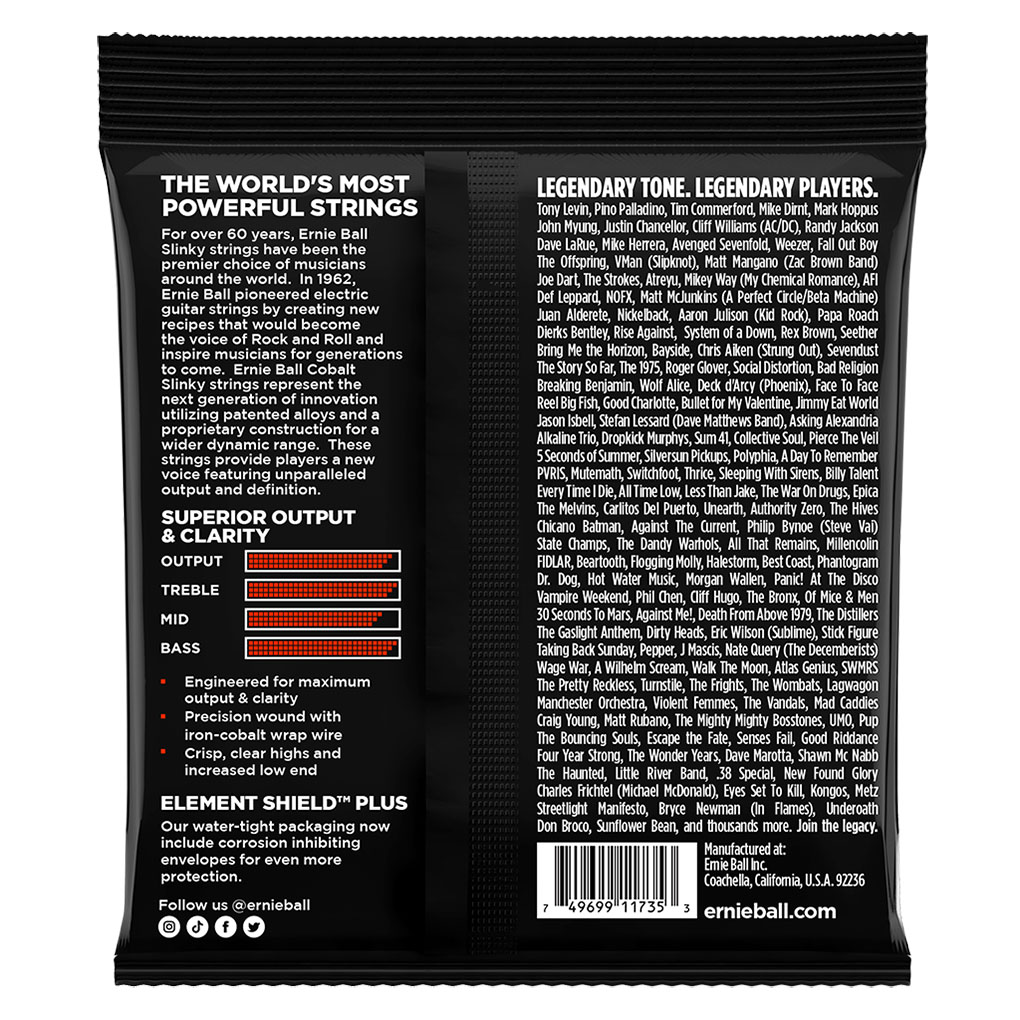 Bass Guitar Strings – Electric – Ernie Ball 2739 – 6-String – Cobalt – Slinky – 32-130 2