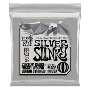 Electric Guitar Strings - Ernie Ball 2218 - John Mayer Signature Silver Slinky - Nickel Wound - 10.5-47