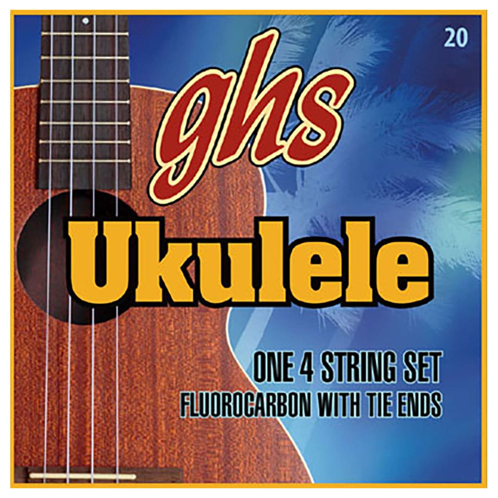 Ukulele Strings – GHS 20 – Soprano & Concert Set – Fluorocarbon – ADF#B Hawaiian D Tuning  1