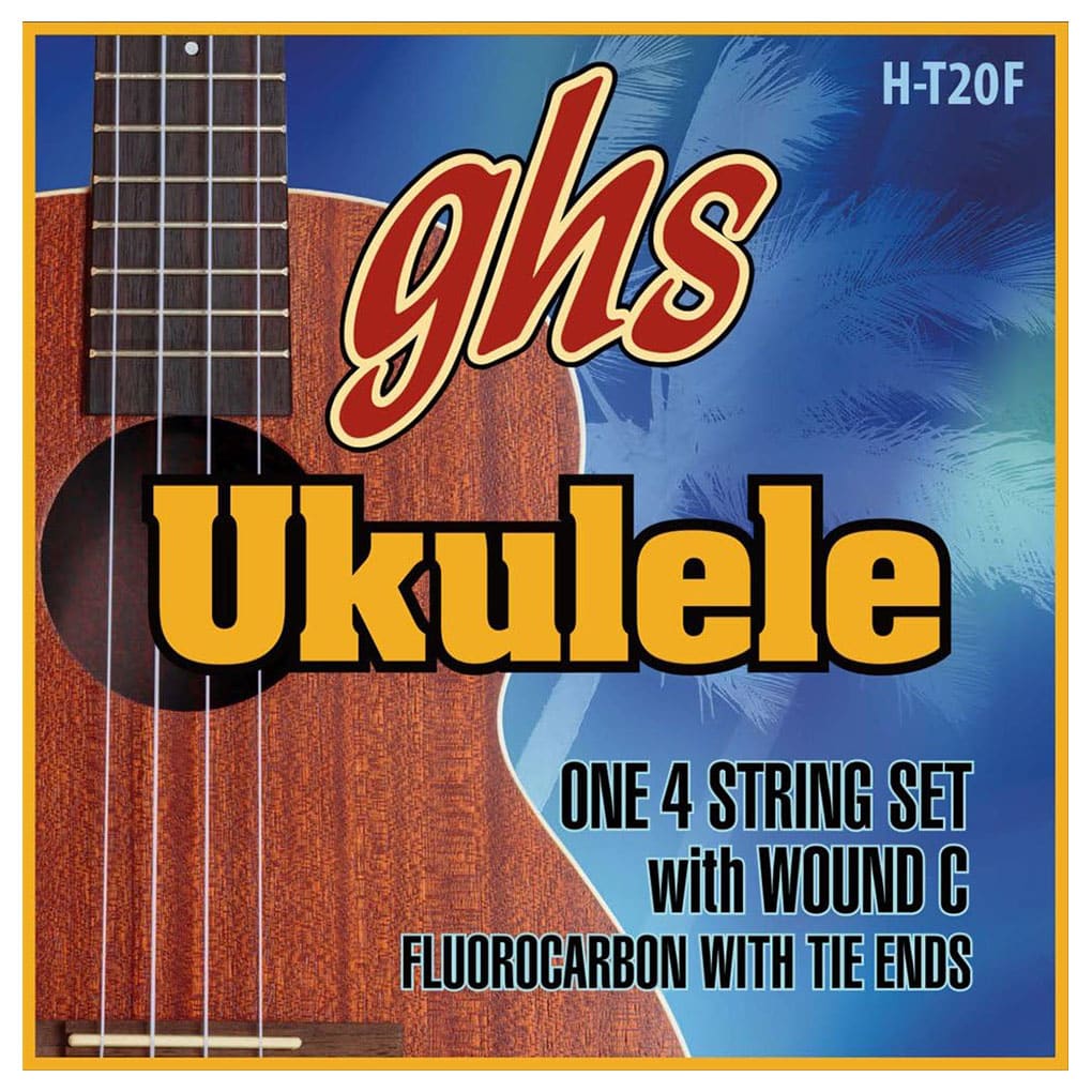 Ukulele Strings – GHS H-T20F – Tenor Fingerstyle Set – Fluorocarbon with Wound C – GCEA High G Tuning 1