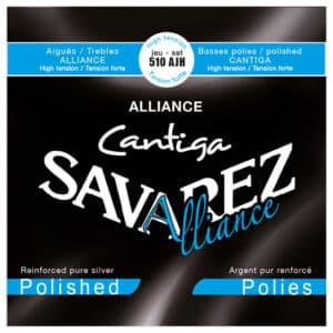 Classical Guitar Strings - Savarez 510AJH - Alliance Cantiga - Fluorocarbon - Pure Silver Polished - High Tension