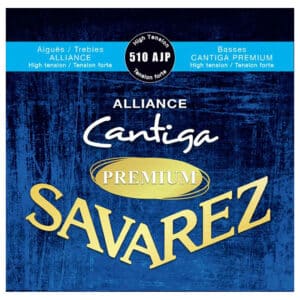 Classical Guitar Strings - Savarez 510AJP - Alliance Cantiga Premium - Fluorocarbon - Silver Plated Copper - High Tension