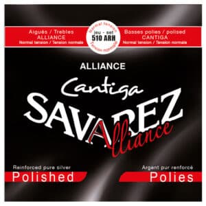 Classical Guitar Strings – Savarez 510ARH – Alliance Cantiga – Fluorocarbon – Pure Silver Polished – Normal Tension 1