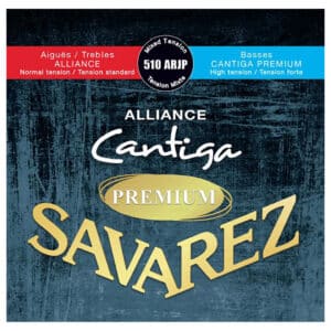 Classical Guitar Strings - Savarez 510ARJP - Alliance Cantiga Premium - Fluorocarbon - Silver Plated Copper - Mixed Tension