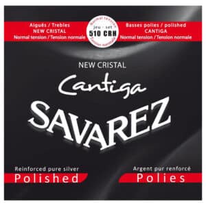 Classical Guitar Strings – Savarez 510CRH – New Cristal Cantiga – Nylon – Pure Silver Polished – Normal Tension 1