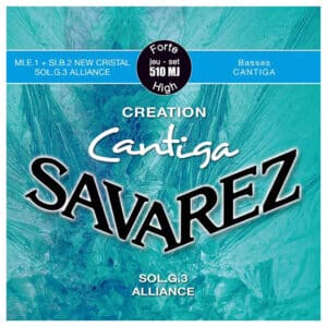 Classical Guitar Strings - Savarez 510MJ - Creation Cantiga - Nylon - Fluorocarbon 3rd String - Silver Plated Copper - High Tension