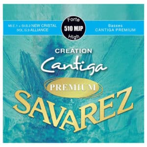 Classical Guitar Strings – Savarez 510MJP – Creation Cantiga Premium – Nylon – Fluorocarbon 3rd String – Silver Plated Copper – High Tension 1