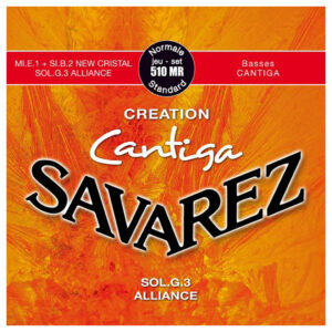 Classical Guitar Strings - Savarez 510MR - Creation Cantiga - Nylon - Fluorocarbon 3rd String - Silver Plated Copper - Normal Tension