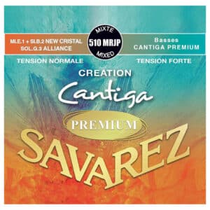 Classical Guitar Strings - Savarez 510MRJP - Creation Cantiga Premium - Nylon - Fluorocarbon 3rd String - Silver Plated Copper - Mixed Tension